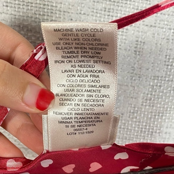 Delicates heart print red slip size S - Picture 3 of 8